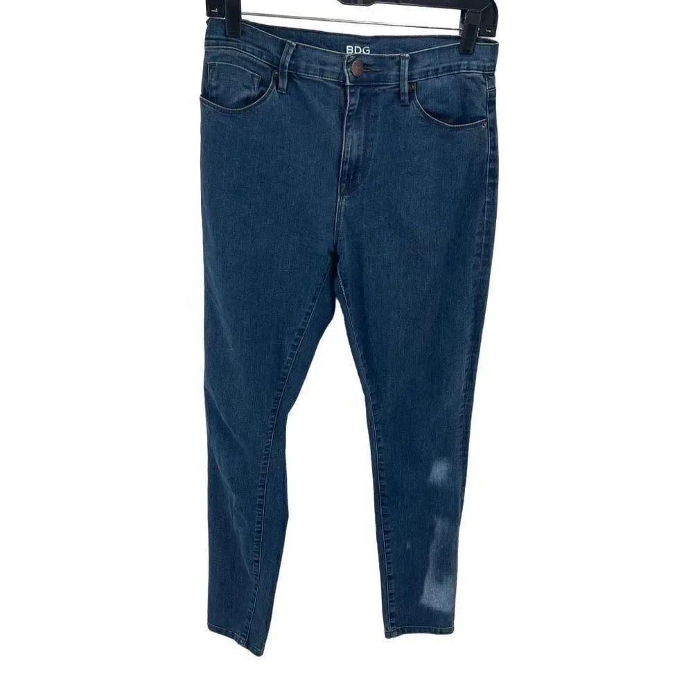 BDG Twig Ankle Jeans High Rise Denim Skinny Medium Wash Blue Size 28 x 29